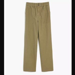Cotton Ripstop Pull-On Straight Cargo Pants NWT